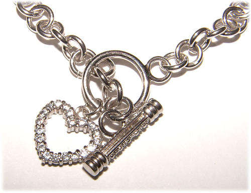 ***BEAUTIFUL!!*** SOLID STERLING SILVER HEART BELCHER CHARM BRACELET!