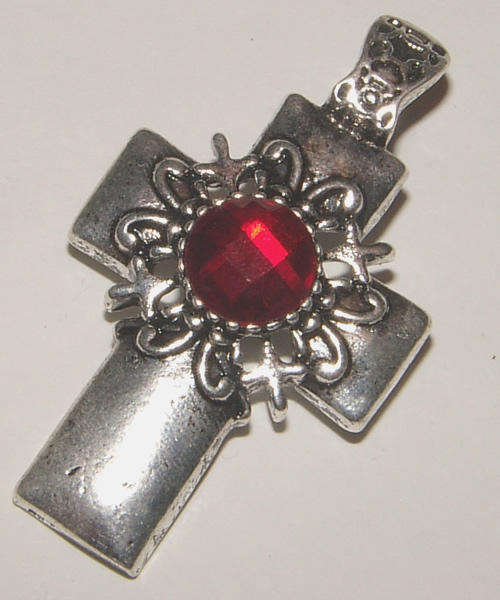 BIG!!! STUNNING  SILVER FILIGREE CROSS PENDANT