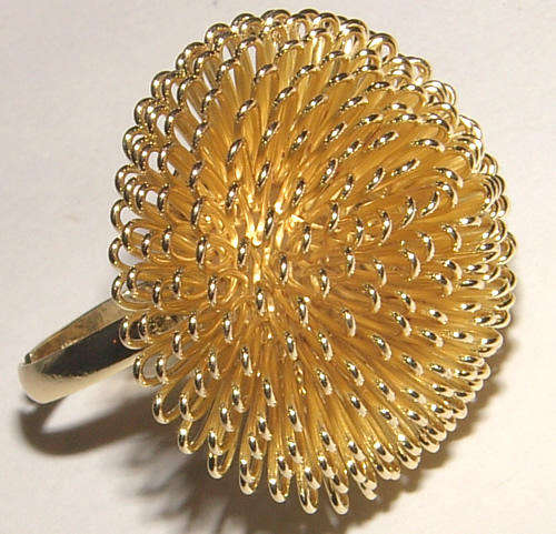 ***CUTE!!!*** SILVER FLOWER NEEDLES DRESS RING - NEW!