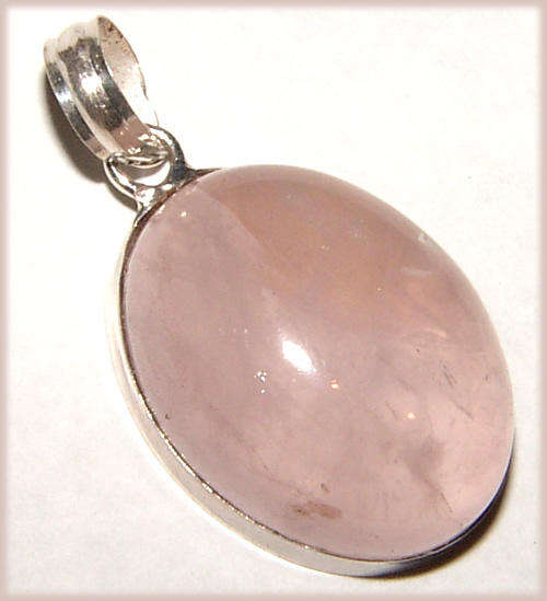 STUNNING GENUINE ROSE QUARTZ  HAND MADE PENDANT!!