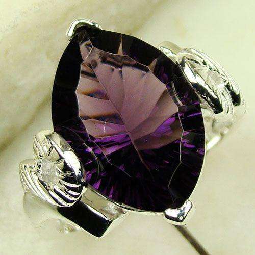 ***NATURAL GEMSTONES!!!***STUNNING NATURAL AMETHYST IN STERLING SILVER RING!!!