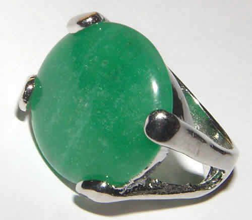 *** AU NATURAL!!*** NATURAL CHRYSOPRASE SILVER  BLING  RING - NEW!