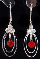 *** PRETTY*** CZECH RHINESTONE DANGLING EARRINGS!!!