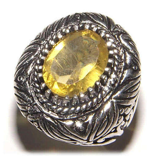 ***NATURAL GEMSTONES!!!***STUNNING NATURAL CITRINE IN STERLING SILVER RING!!!