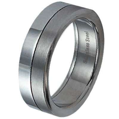 SOLID STAINLESS STEEL PUZZLE BAND RING NEW!!