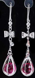 *** PRETTY*** CZECH RHINESTONE DANGLING EARRINGS!!!