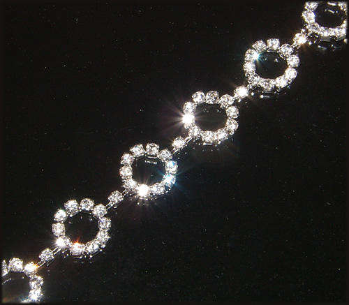 ***SPARKLING!!***GLAMOROUS TWO-STRAND RHINESTONE CRYSTAL  BRACELET!