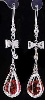 *** PRETTY*** CZECH RHINESTONE DANGLING EARRINGS!!!