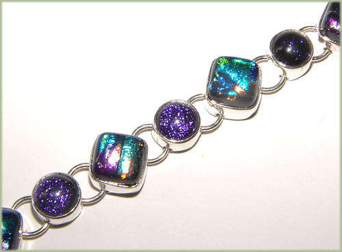 UNIQUE DICHROIC FUSED GLASS JEWELLERY - BEAUTIFUL  BRACELET
