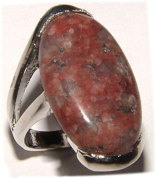 *** AU NATURAL!!*** NATURAL TOURMALINE SILVER BLING RING - NEW!