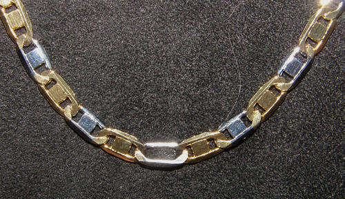 **EXCELLENT QUALITY! 9K GP FANCY ITALIAN FLAT CURB LINK CHAIN!