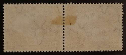 SACC 85: S.W.A. 1927-30. London Pictorial of S.A. 4d brown pair. Overpr. `S.W.A.`  MH.