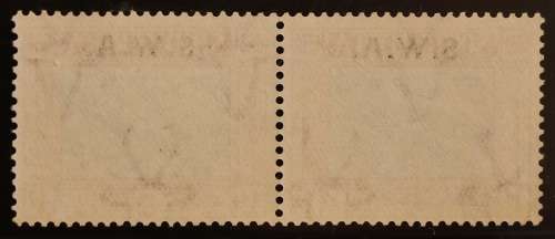 SACC 133:S.W.A.1938. Voort. Cent. Mem. F. of S.A. 1d +1d blue and carmine pr. Overpr. `S.W.A.` MNH.