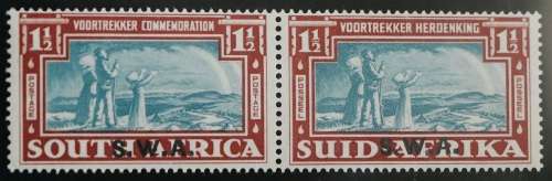 SACC 137:S.W.A. 1938. Voort. Commem. Stamps of S.A. overpr. `S.W.A.` 1½d blue and brown pr. MNH.