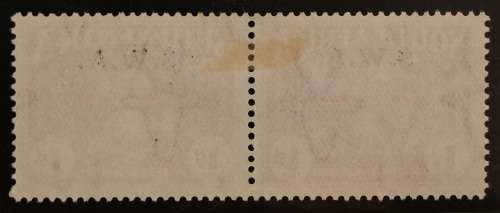 SACC 139:S.W.A.250th Anniv. Huguen. landing, stamps of S.A. Overpr. `S.W.A`.1d + 1d gr. and carm.pr