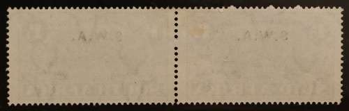 SACC 140:S.W.A. 250th Anniv.landing Huguenots of S.A. overpr.`S.W.A.` 1½d + 1½d gr and pur. pr. MH