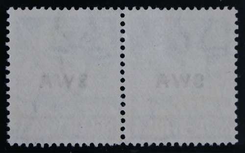 SACC 141and141a:S.W.A. Large War iss. of S.A overp. `S W A.` ½d green pr. and ½d bluish-green pr.