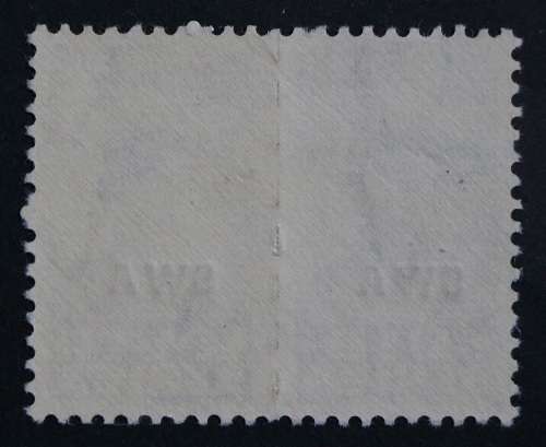 SACC 152a:S.W.A..Reduced W.E. of S.A.Overp `SWA` 2d red. viol. pr.Almost MNH, nearly invicible mark.