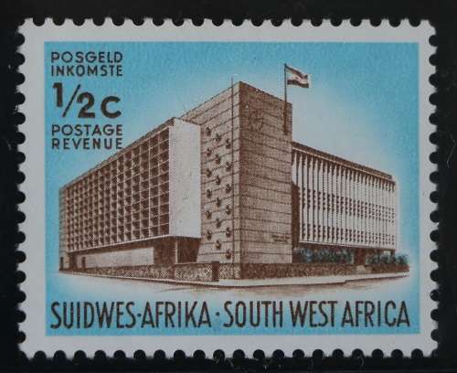 SACC 199b: S.W.A. 1st Dec. Def. iss. of S.W.A. Group III. ½c G.P.O. Windh. MNH. Wmk. inverted R.S.A.