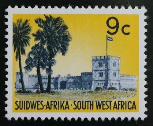 SACC 219:S.W.A.1st Dec Def iss.Group VII.Add. val. 9c F. Namutoni.MNH.Wmk.R.S.A.tête-bêche.Harris. p