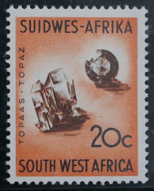 SACC 211c:S.W.A.1st Dec. Def. iss.Group IV. 20c Topaz.Swiss paper. Wmk. R.S.A tête-bêche. MNH.