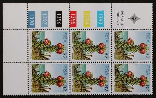 SACC 434:434a: 3rd Def. Iss. R2: 2 Contr. Blks.A and B,No dates,1 Pane of 6, dated. Diff. Cyl. Nos.