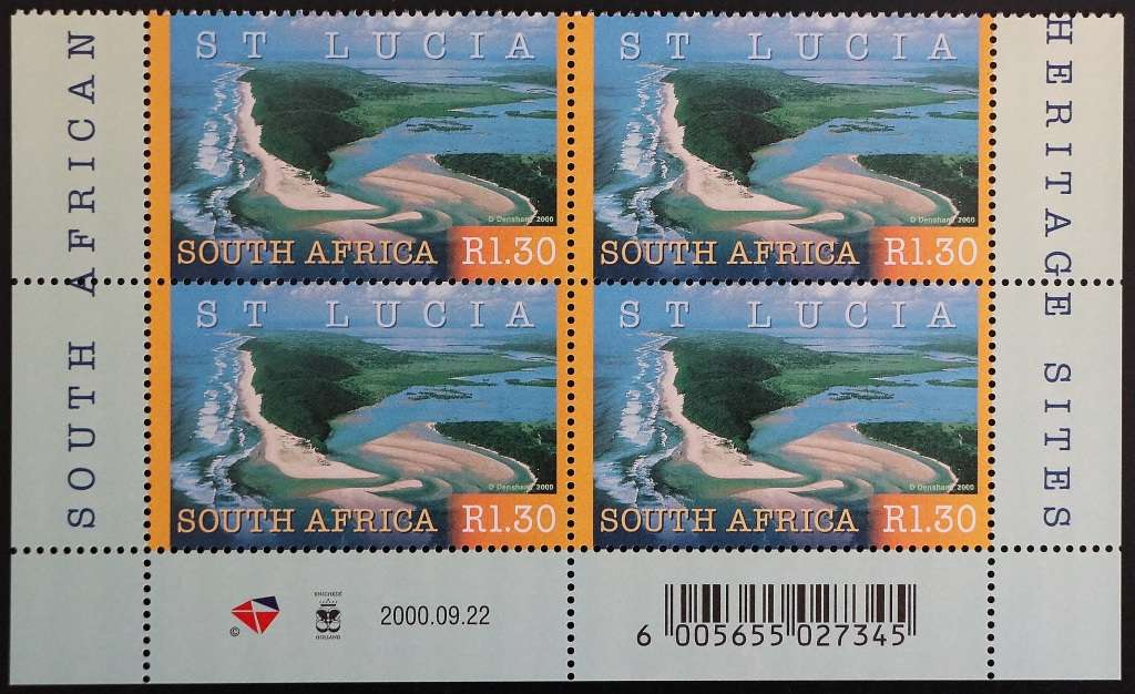 SACC 1286-1288: 2000. S.A. World Heritage sites. R1.30: 3 bottom blks. of 4 each. MNH