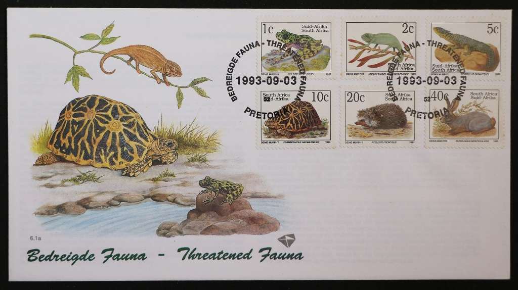 FDC's 6.1a - 6.1c: 1993. 6th Def. Series. Endangered Fauna. 3 FDC's, stamps Latin inscr.MNH.