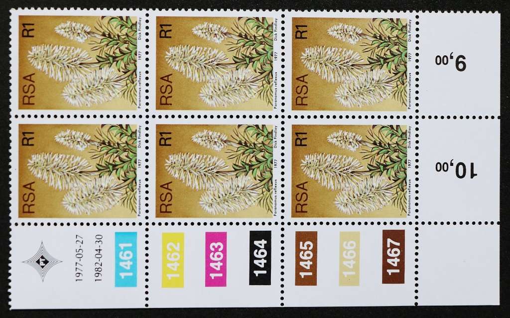 SACC 433:433a: 1982. 3rd Def. Iss. R1: 2 Contr. Blks. of 6, A+B, no dates,  + 3 panes of 6. MNH