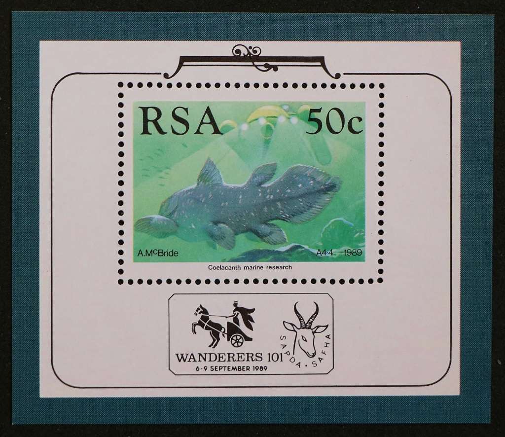 SACC 694a: 1989. Identification of Coelacanth. Found. M/S with 50c value from set.MNH