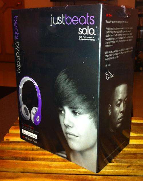 NEW JUSTBEATS SOLO JUSTIN BIEBER HEADPHONES dr dre. new