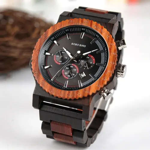 *LOCAL STOCK* BOBO BIRD CHRONOGRAPH WOODEN MENS WATCH WITH GIFT BOX