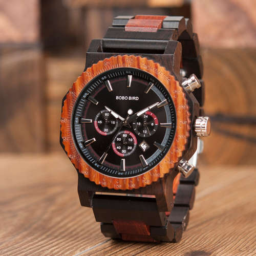 *LOCAL STOCK* BOBO BIRD CHRONOGRAPH WOODEN MENS WATCH WITH GIFT BOX