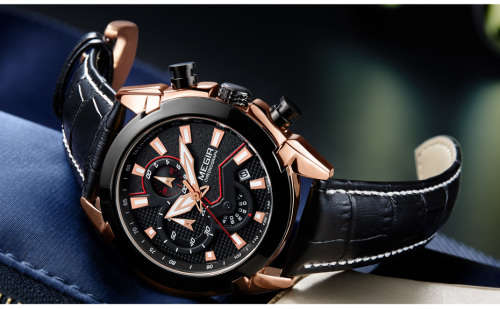 Megir Chronograph Mens Watch With Watch Box