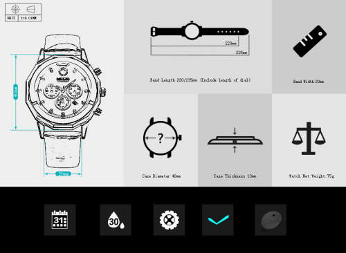 Megir Womens Red Fully Functional Chronograph Watch