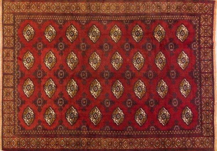 Magnificent Huge Authentic Persian Hand Knotted Turkaman Rug 2.60m x 1.90m ! - Pristine !