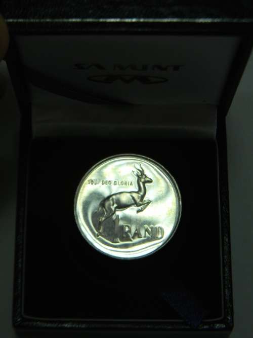 South Africa 1966 AFRIKAANS PROOF Silver R1 In New SA Mint Box