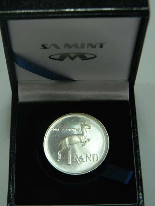 South Africa 1968 ENGLISH PROOF Silver R1 In New SA Mint Box