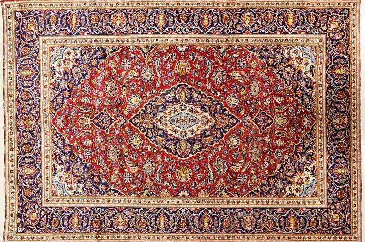 Gigantic ! Authentic Persian Hand Knotted Kashan Carpet 3.55m x 2.50m ! - Pristine As New !