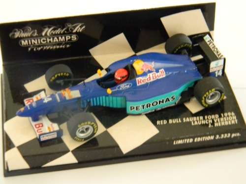 Vintage pre year 2000 Minichamps Scale 1:43 F1 Sauber Ford J.Herbert RARE ! Pristine in BOX