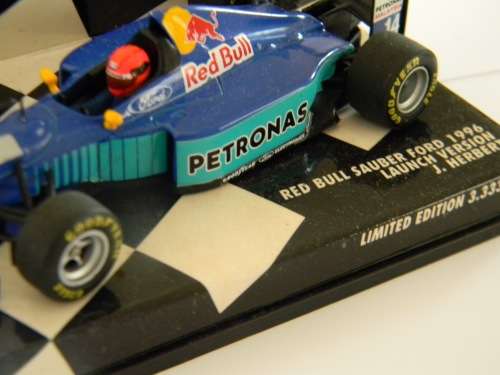 Vintage pre year 2000 Minichamps Scale 1:43 F1 Sauber Ford J.Herbert RARE ! Pristine in BOX