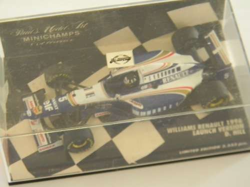 Vintage pre year 2000 Minichamps Scale 1:43 F1 Williams Renault 1996 D. Hill RARE ! Pristine in BOX