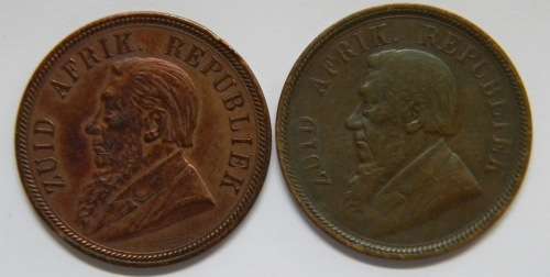 ZAR Kruger Pennies 1894 & 1898 - 1 bid for both