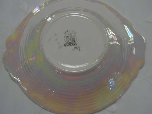 Stunning Maling Hand Painted Rainbow Lustre Glazed Snack Dish 1955 - Blossom