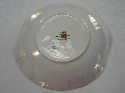 Stunning Maling Hand Painted Dish 1950 - Venice Scenes on Tinted scenes