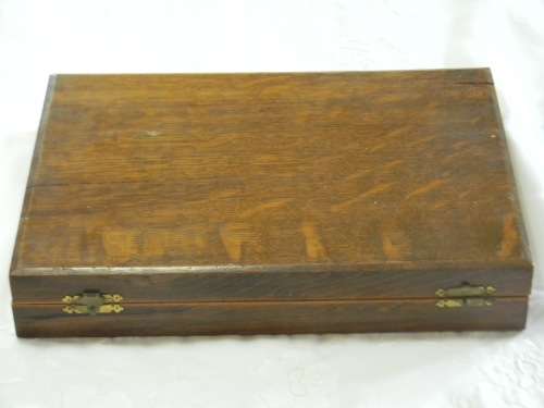 C.1910 Stunning Edwardian 12 Place Silver Collared Mother of Pearl Fish Set - in original box