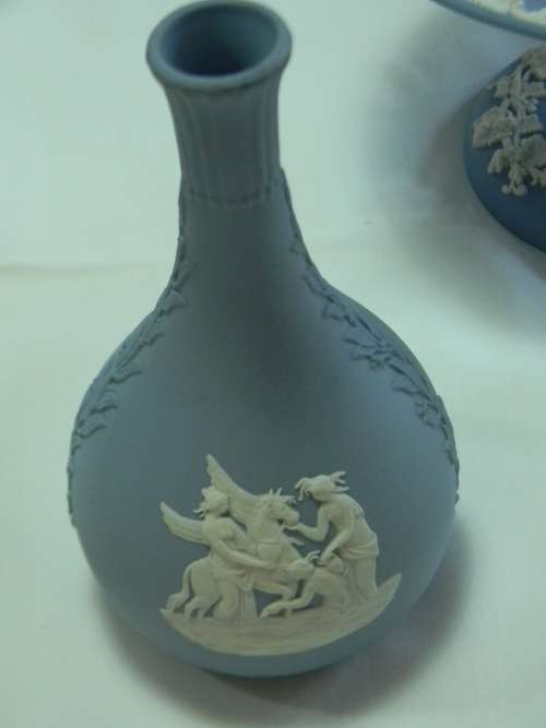 Stunning Wedgwood Blue & White - 2 Vases and a Tazza - 1 Bid For all !