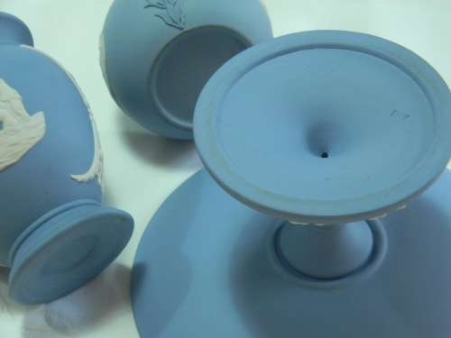 Stunning Wedgwood Blue & White - 2 Vases and a Tazza - 1 Bid For all !