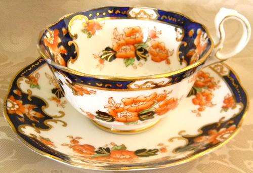 INVESTMENT DUO - Imari Royal Albert ' Aden ' 1907 Tea Duo in the ' Doris ' Cup shape - Ultra Rare
