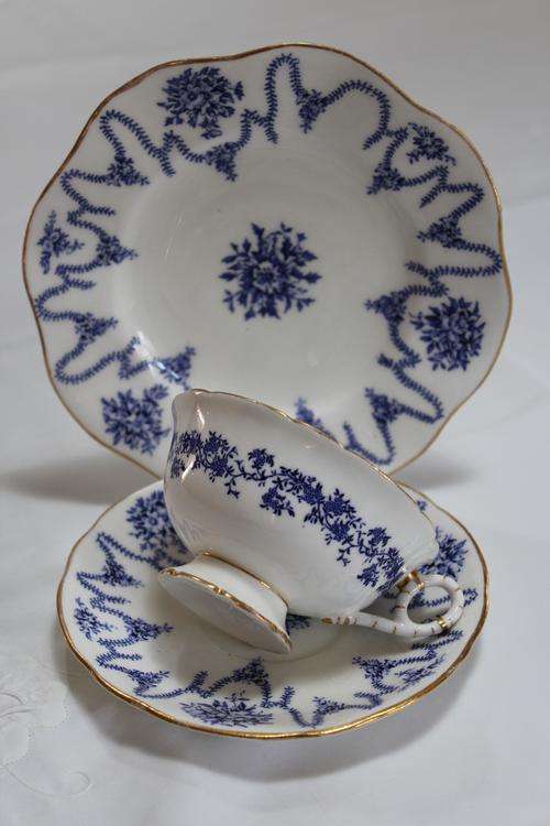 Rare Investment! Stunning Coalport Victorian Tea Trio - Circa 1900